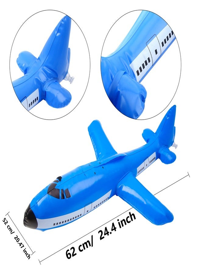 Sonarun 6 Pcs Inflatable Airplanes Blow Up Aircraft Toys Inflates Plane for Kids Birthday Shower Party Decoration Supplies, 3 Colors - Image 2